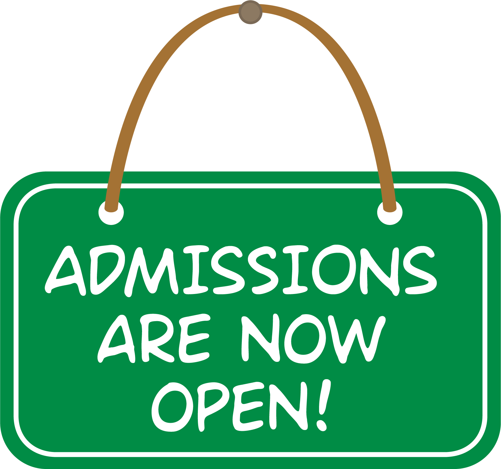 Admissions are now open!