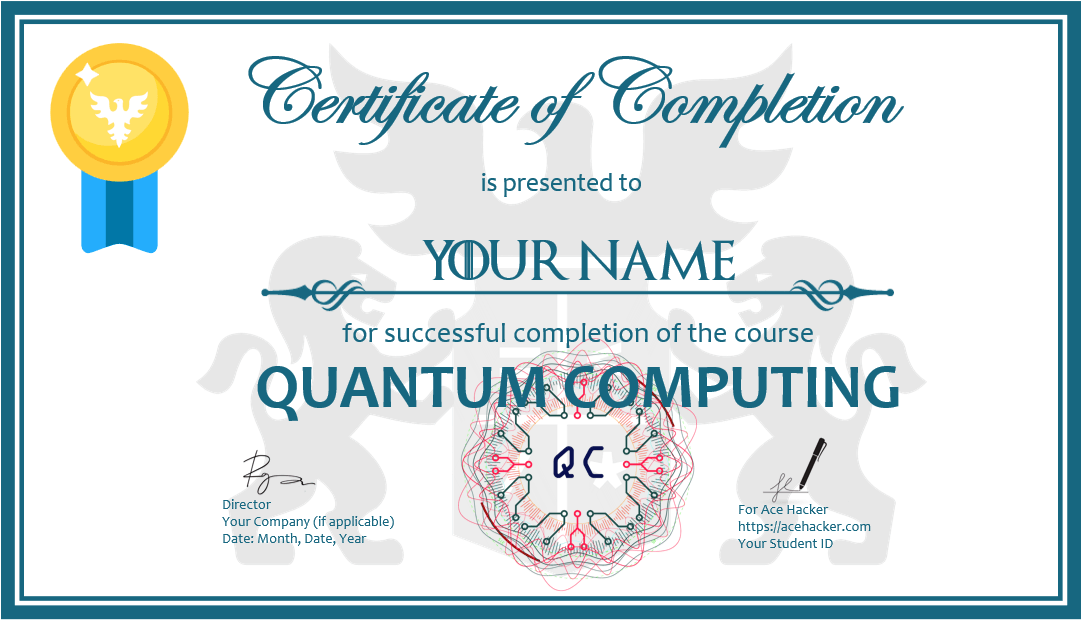 Certificate of Completion in Quantum Computing