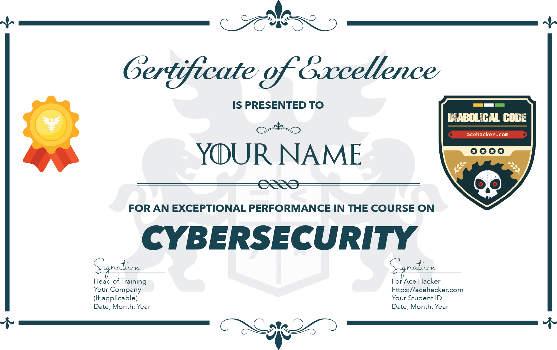 Certificate of Excellence in Cybersecurity