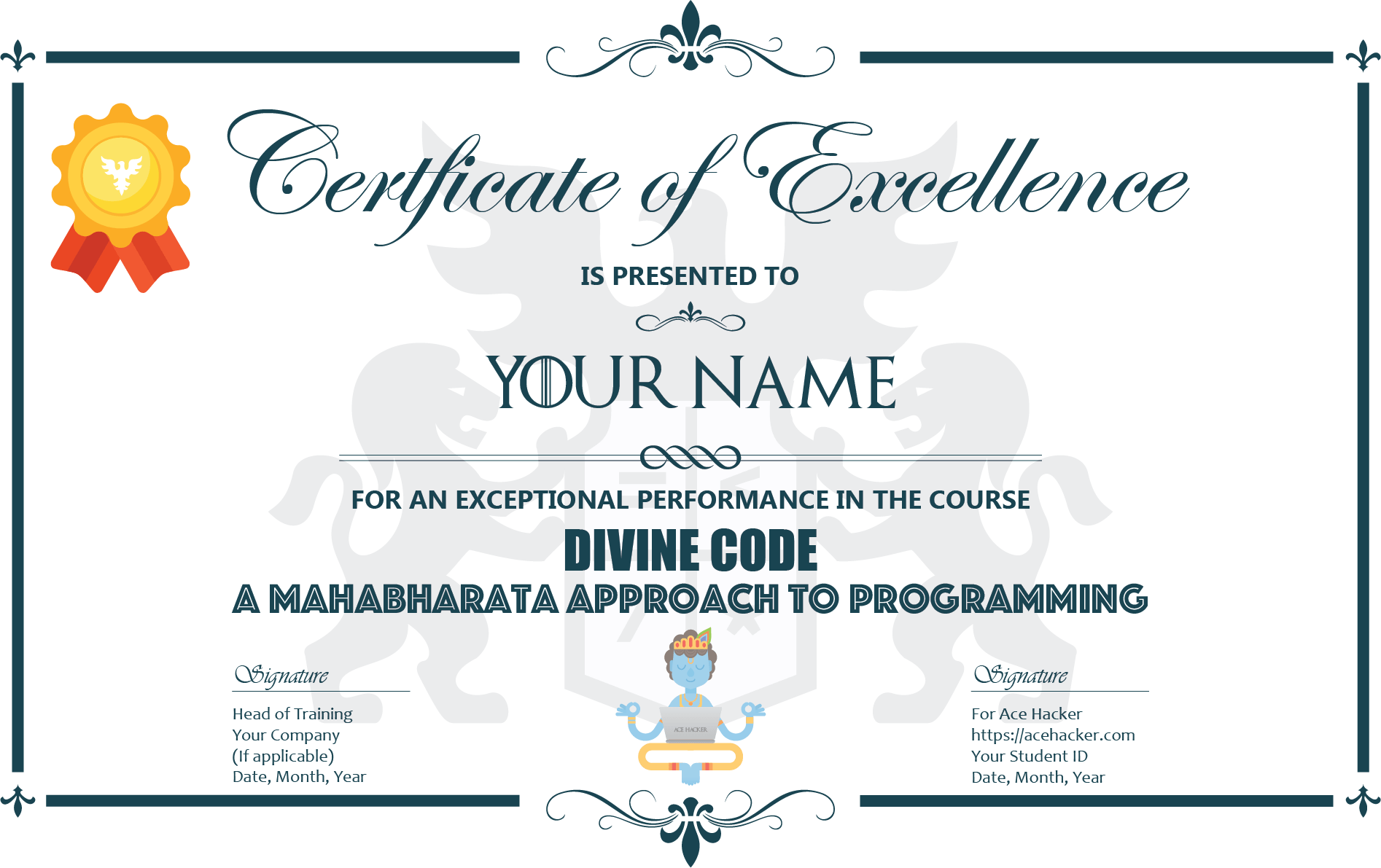 Certificate of Excellence in Programming